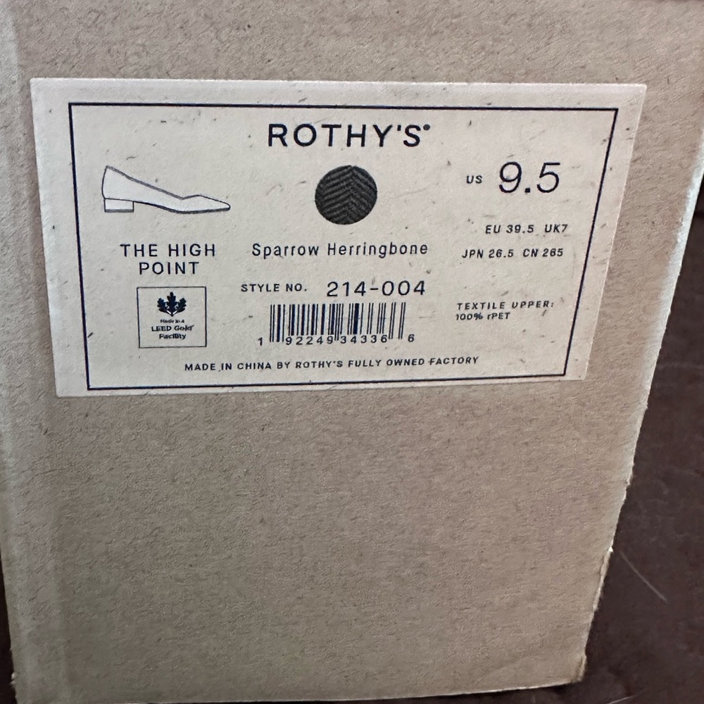 Rothy's Women's Houndstooth Short Heel - Black and Tan - Picture 3 of 3